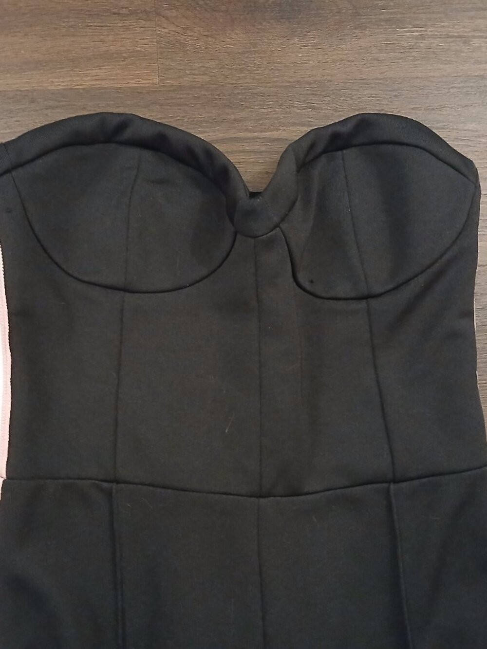 RARE Adidas Wide Leg Strapless Jumpsuit Logo NWT L DESIGNER - Picture 5 of 9